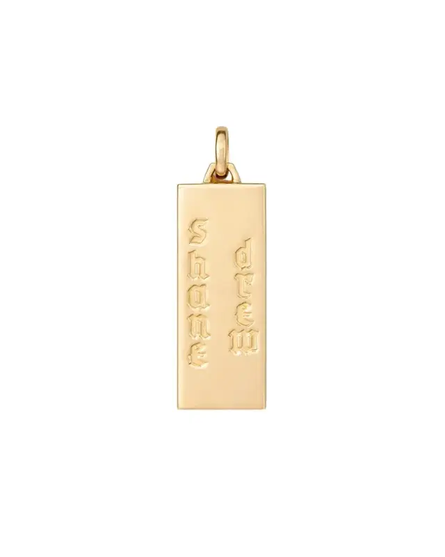 Jennifer Fisher Personalized Classic Dog Tag in 18K Yellow Gold