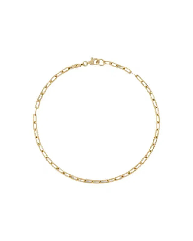 Jennifer Fisher Small Link Chain Anklet in 14K Yellow Gold