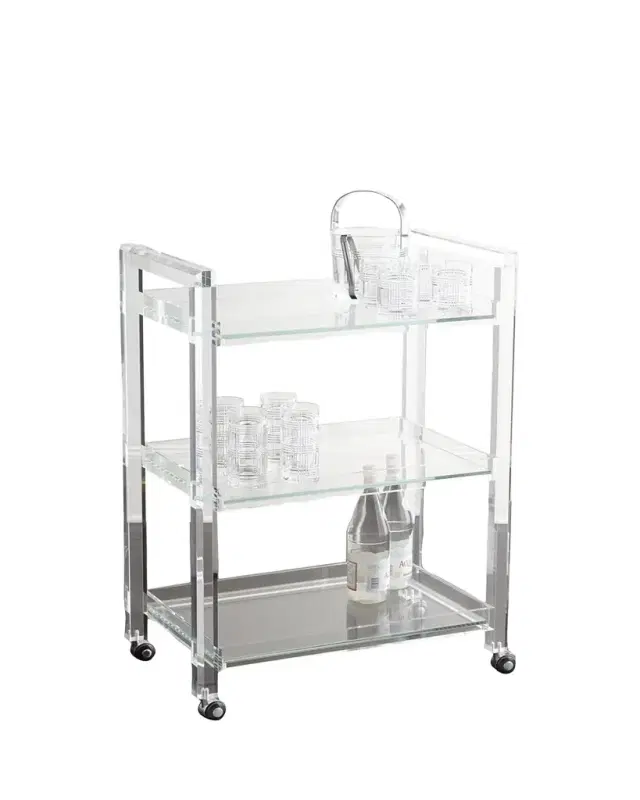 Interlude Home Ava Acrylic Bar Cart