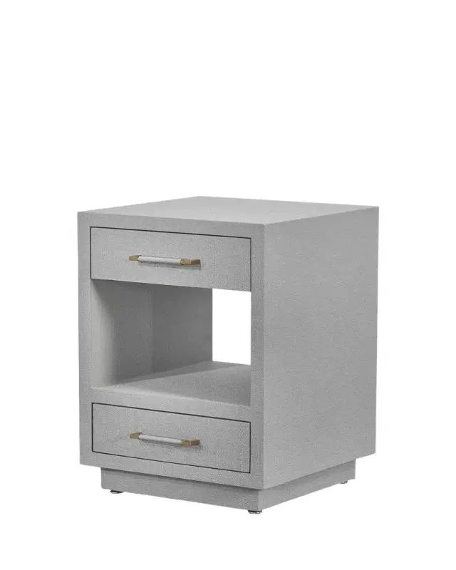 Interlude Home Taylor Small Bedside Chest, Gray