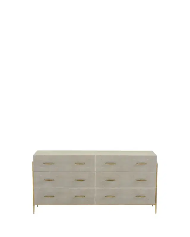 Morand Faux Shagreen 6-Drawer Chest