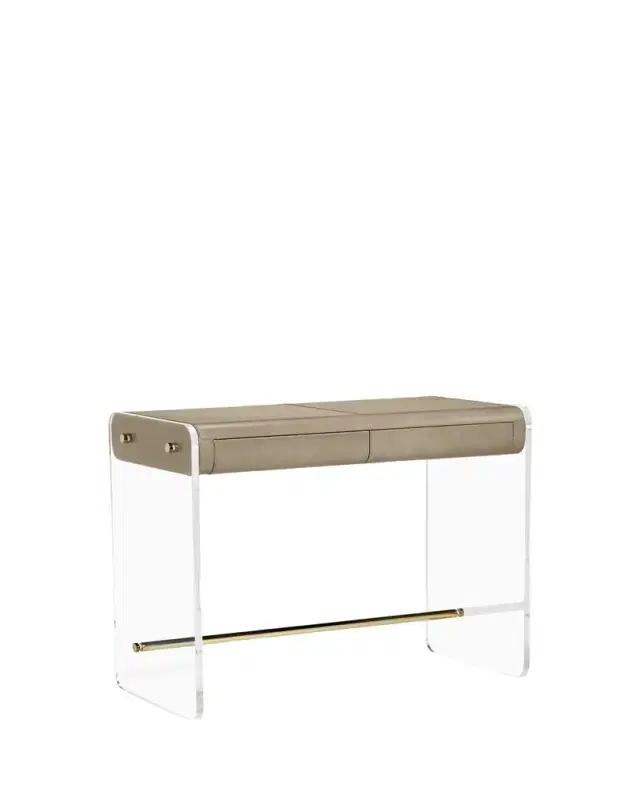 Interlude Home Cora Acrylic and Leather Desk