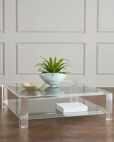 Interlude Home Surrey Acrylic Square Cocktail Table | Thumbnail 2