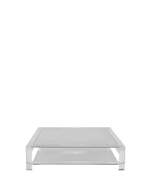 Interlude Home Surrey Acrylic Square Cocktail Table, Large