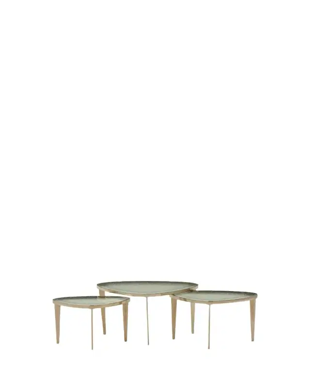 Interlude Home Trio of Jan Bunching Coffee Tables