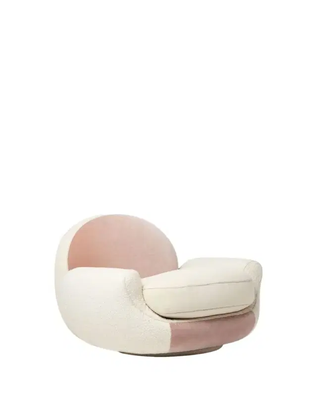 x Widell + Boschetti Laurent Velvet & Sherpa Chair by Barette Widell