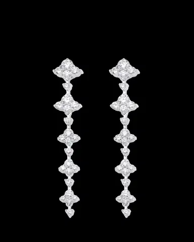 SARA WEINSTOCK 18K White Gold Dujour Five Diamond Dangle Earrings | Thumbnail 2 SARA WEINSTOCK 18K White Gold Dujour Five Diamond Dangle Earrings | Thumbnail 2