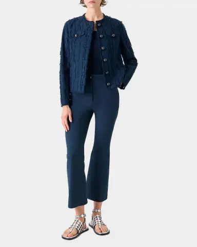 Akris punto Fringed Wave Cotton Jacquard Jacket | Thumbnail 6 Akris punto Fringed Wave Cotton Jacquard Jacket | Thumbnail 6