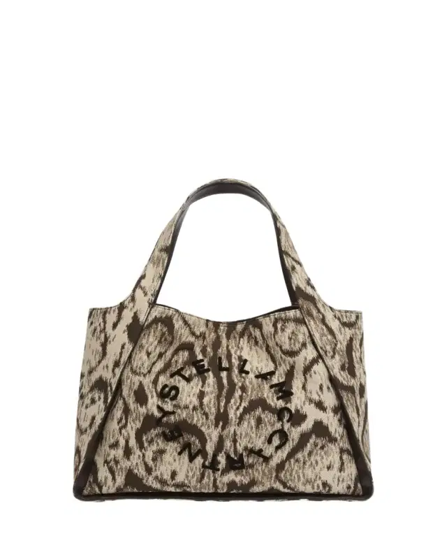 Cloud Leopard Jacquard Logo Tote Bag