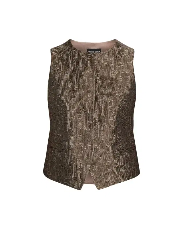 Jacquard Silk-Wool Waistcoat