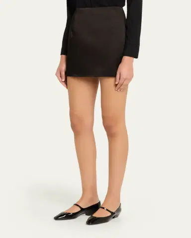 LIBEROWE Vera Duchess Satin Mini Skirt | Thumbnail 4