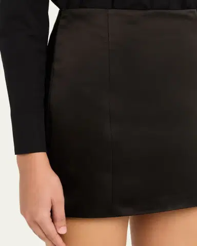 LIBEROWE Vera Duchess Satin Mini Skirt | Thumbnail 5