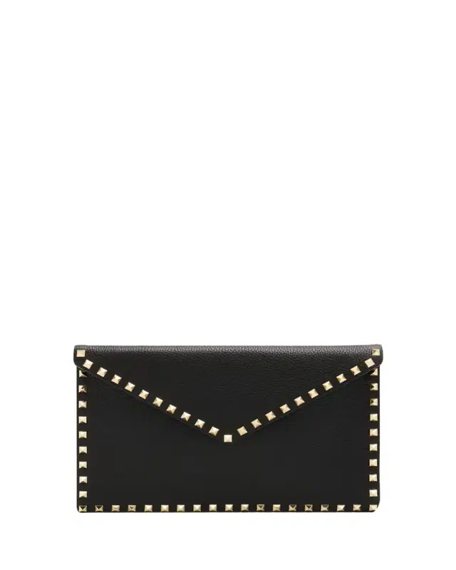 Valentino Garavani Large Rockstud Leather Flat Pouch Bag