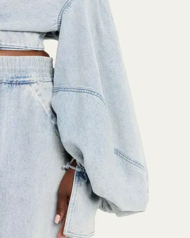 Zimmermann Denim Wrap Top | Thumbnail 5 Zimmermann Denim Wrap Top | Thumbnail 5
