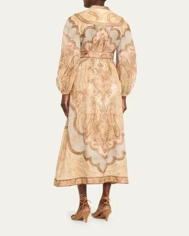 Zimmermann Wanderlust Plunge Midi Dress | Thumbnail 3