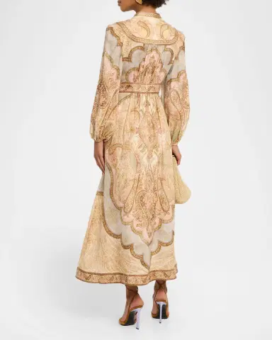 Zimmermann Wanderlust Plunge Midi Dress | Thumbnail 7