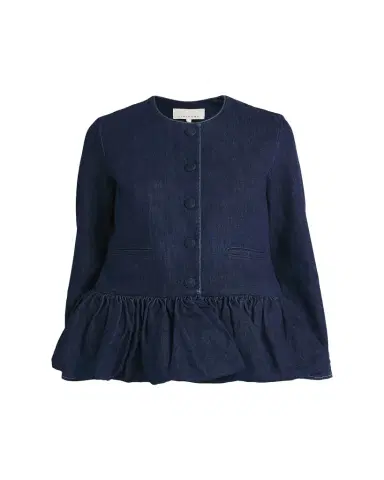 Liberowe Denim Bubble Peplum Jacket | Thumbnail 1 Liberowe Denim Bubble Peplum Jacket | Thumbnail 1