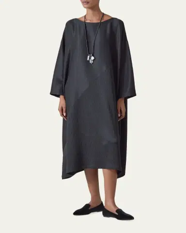 Eskandar Wide A-Line Scoop-Neck Midi Dress | Thumbnail 2 Eskandar Wide A-Line Scoop-Neck Midi Dress | Thumbnail 2