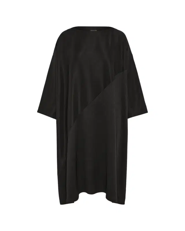 Eskandar Wide A-Line Scoop-Neck Midi Dress
