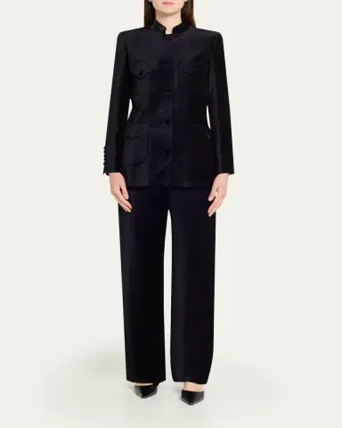 LIBEROWE Alice Velvet Straight-Leg Trousers | Thumbnail 2
