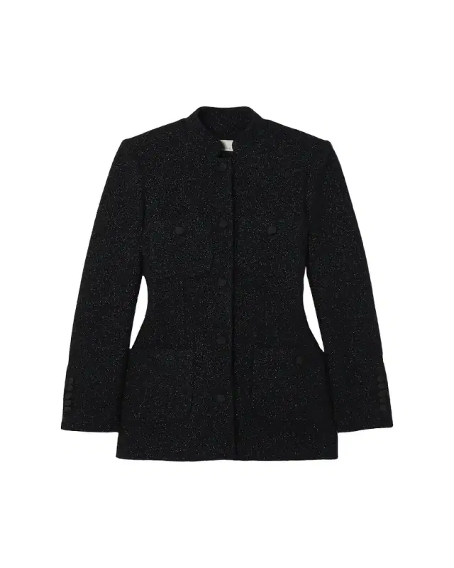 Raja Metallic Wool Single-Breasted Jacket