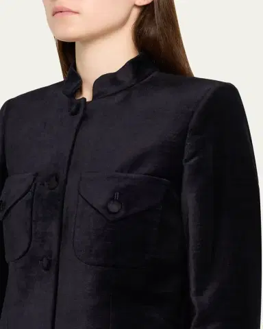 LIBEROWE Raja Velvet Single-Breasted Jacket | Thumbnail 5