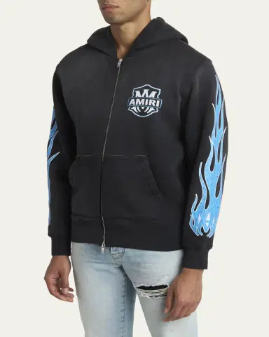 Amiri Men's MA Flames Full-Zip Hoodie | Thumbnail 4