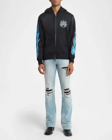 Amiri Men's MA Flames Full-Zip Hoodie | Thumbnail 6