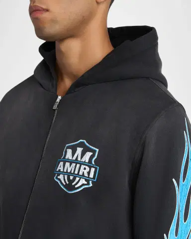 Amiri Men's MA Flames Full-Zip Hoodie | Thumbnail 9