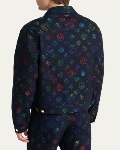 Casablanca Men's Heat Map Denim Jacket | Thumbnail 3 Casablanca Men's Heat Map Denim Jacket | Thumbnail 3