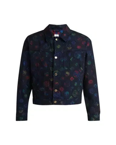 Casablanca Men's Heat Map Denim Jacket | Thumbnail 1 Casablanca Men's Heat Map Denim Jacket | Thumbnail 1