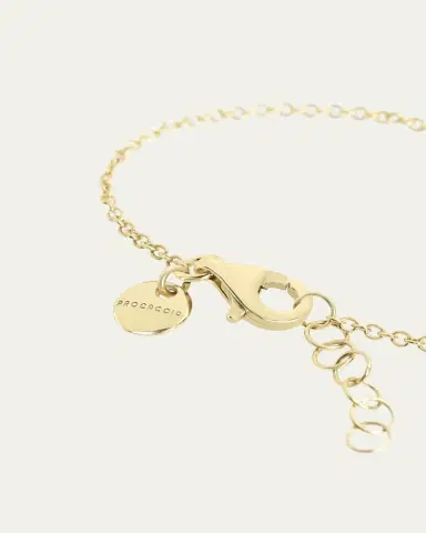 Procaccia Jewelry 18K Yellow Gold Diamond Pave Chai Bracelet | Thumbnail 3