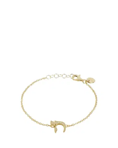 Procaccia Jewelry 18K Yellow Gold Diamond Pave Chai Bracelet | Thumbnail 1