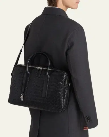 Bottega Veneta Men's Getaway Intrecciato Large Briefcase | Thumbnail 2