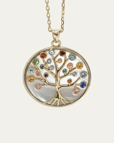 Procaccia Jewelry 18K Yellow Gold Tree of Life Medallion Necklace | Thumbnail 3 Procaccia Jewelry 18K Yellow Gold Tree of Life Medallion Necklace | Thumbnail 3