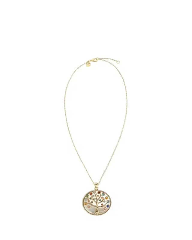 Procaccia Jewelry 18K Yellow Gold Tree of Life Medallion Necklace