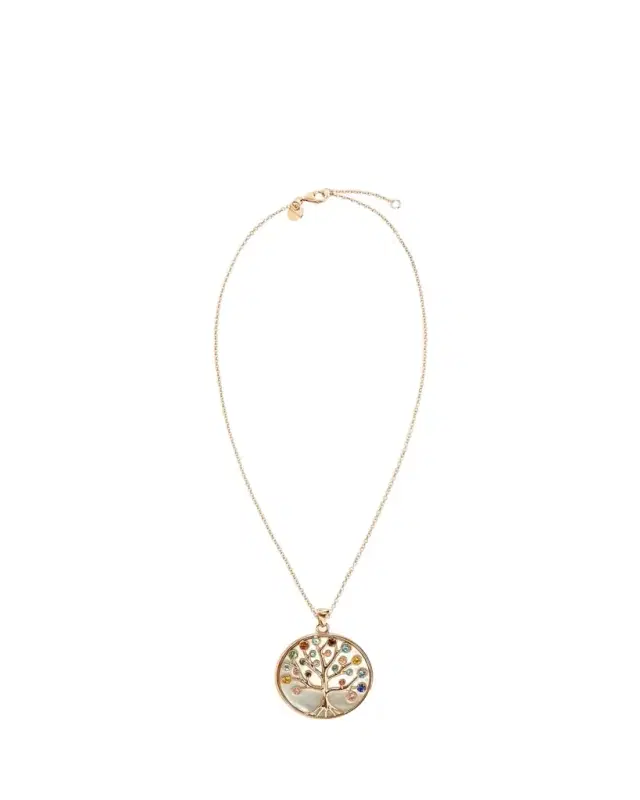Procaccia Jewelry 18K Rose Gold Tree of Life Medallion Necklace