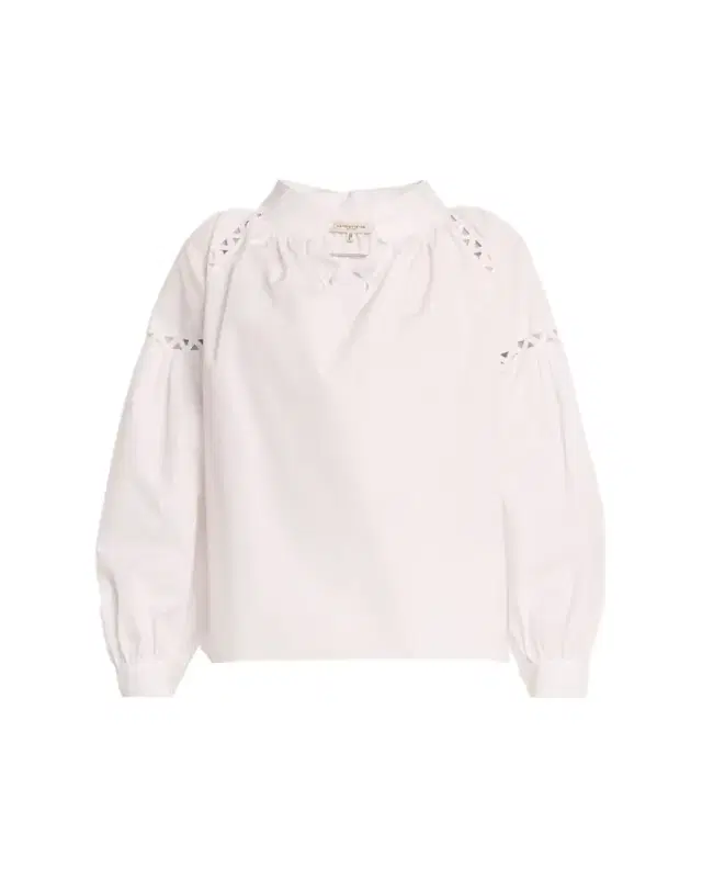 Soutache-Inset Cotton Poplin Shirt