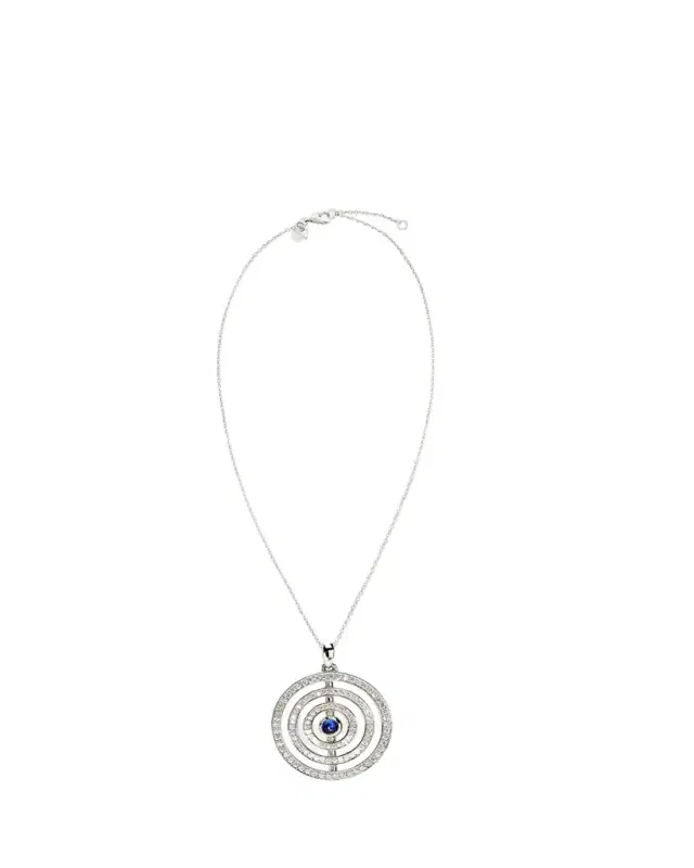 Procaccia Jewelry 18K White Gold The Good Eye Pendant Necklace