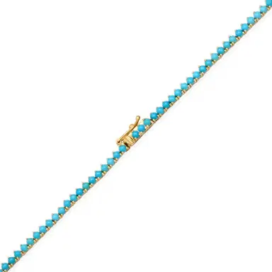 Jennifer Meyer 3-Prong Turquoise Tennis Necklace | Thumbnail 3 Jennifer Meyer 3-Prong Turquoise Tennis Necklace | Thumbnail 3