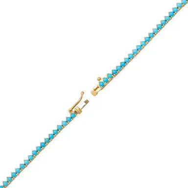 Jennifer Meyer 3-Prong Turquoise Tennis Necklace | Thumbnail 4 Jennifer Meyer 3-Prong Turquoise Tennis Necklace | Thumbnail 4