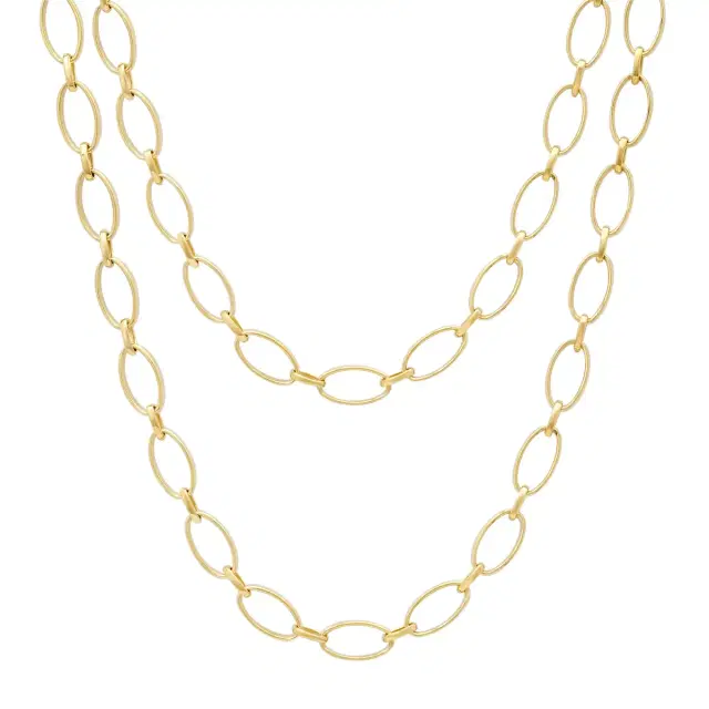 Jennifer Meyer 30 Inch Medium and Small Edith Link Necklace