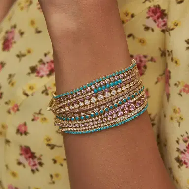 Jennifer Meyer 4-Prong Turquoise Tennis Bracelet | Thumbnail 2