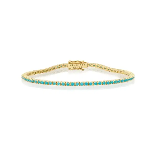 Jennifer Meyer 4-Prong Turquoise Tennis Bracelet