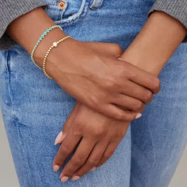 Jennifer Meyer Bezel Tennis Bracelet With Illusion Set Diamond Center | Thumbnail 2