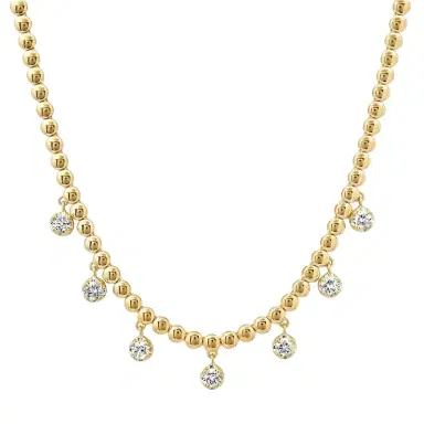 Jennifer Meyer Bezel Tennis Necklace With 7 Medium Illusion Set Diamonds | Thumbnail 1 Jennifer Meyer Bezel Tennis Necklace With 7 Medium Illusion Set Diamonds | Thumbnail 1