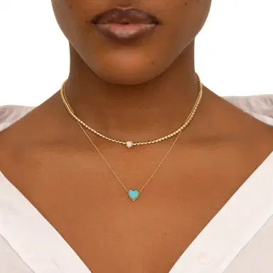 Jennifer Meyer Bezel Tennis Necklace with Illusion Set Diamond Accent | Thumbnail 5
