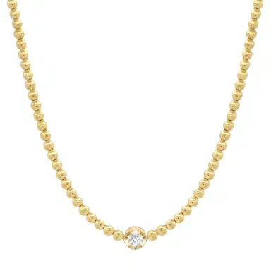 Jennifer Meyer Bezel Tennis Necklace with Illusion Set Diamond Accent | Thumbnail 1