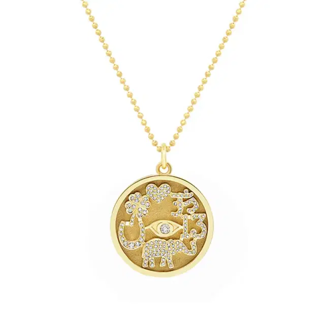 Diamond Good Luck Necklace