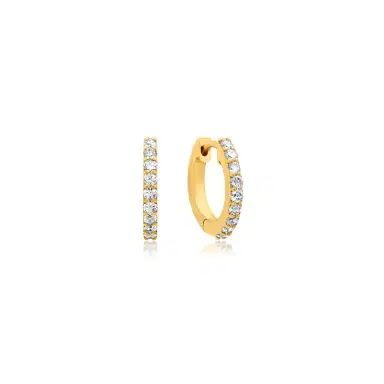 Jennifer Meyer Diamond Huggies | Thumbnail 2 Jennifer Meyer Diamond Huggies | Thumbnail 2